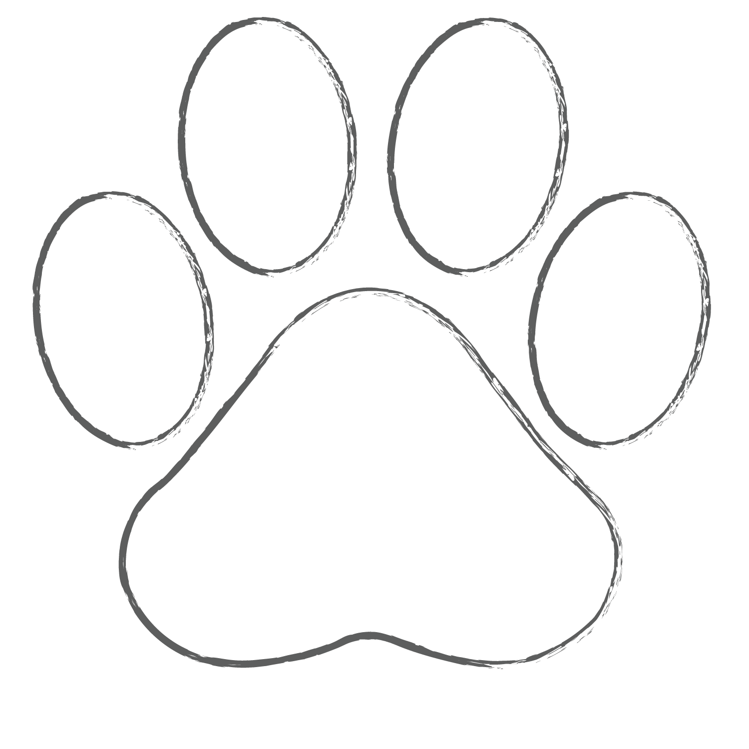 Forever Familiars Paw Print in Charcoal