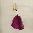 African Net Sponge - Purple, hanging