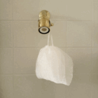 African Net Sponge - White, hanging