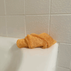 African Net Sponge - Yellow, on tub