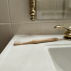 Bamboo Toothbrush - soft-medium castor bean bristles, brush