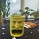 Earth + Water Eternal Scream Snack Mugs, green front