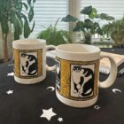 Mew & Brew Kitty Mug - pair, same white paws