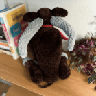Snugglehorn - the crocheted Taurus, back