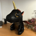 Twin Flame Dragon Plushies - large, left side