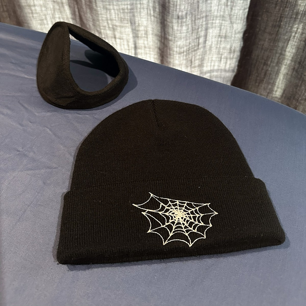 Web Weaver Beanie Hat - black, front, edited SQUARE Web Weaver Beanie Hat - black, front