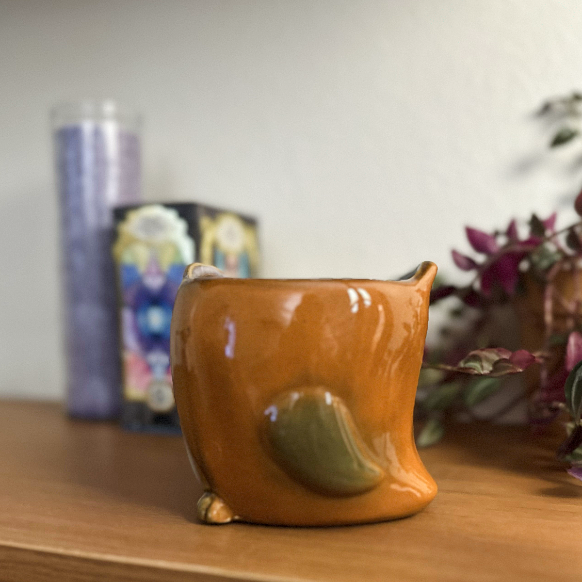 Wise Ol Owl Planter Pot, back