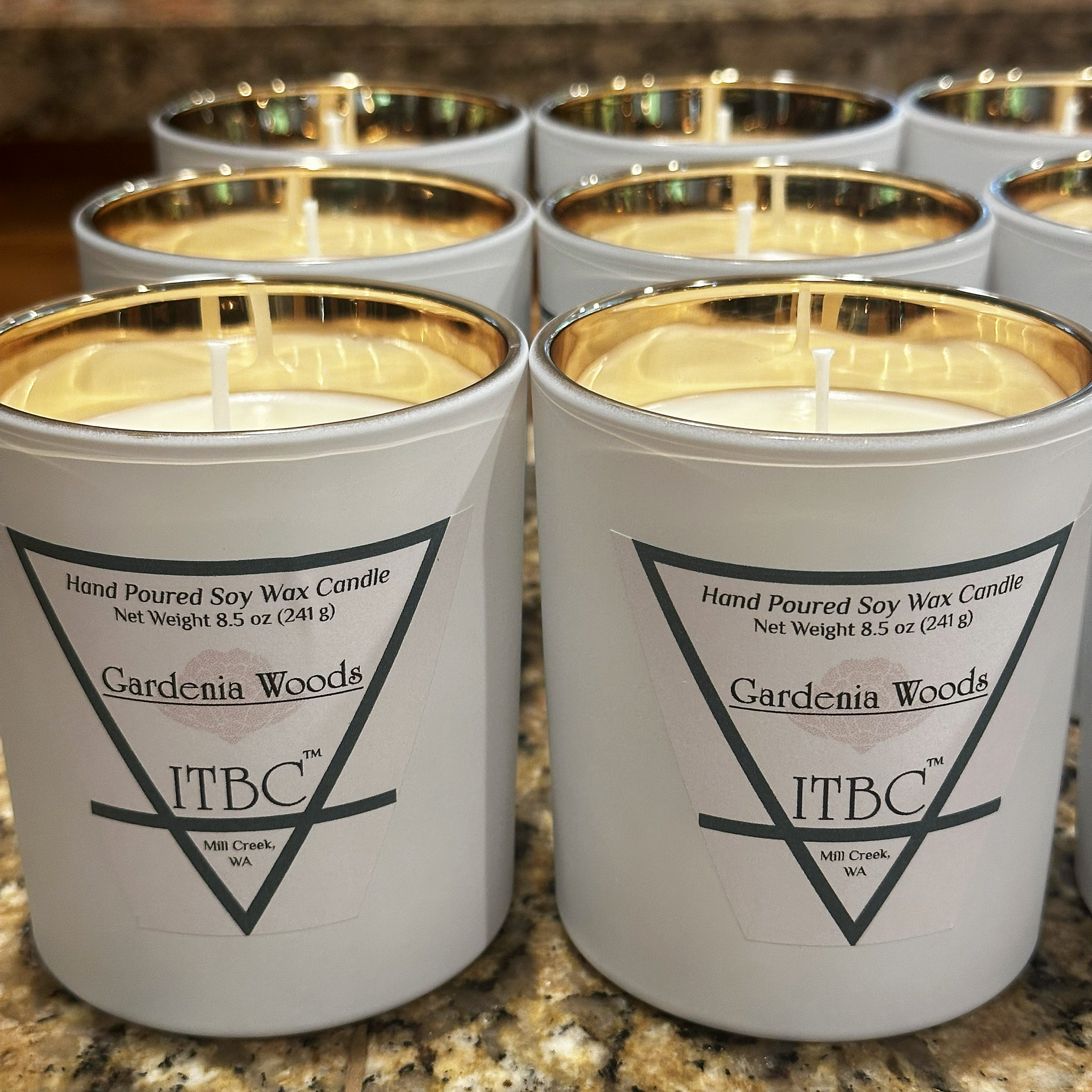 Candles Finished Earth, Gardenia Woods EDITED